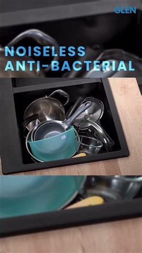 Glen Kitchen Quartz Sink | Double Bowl with Faucet Deck | Stylish & Scratch Resistant KS-QZ34209DB