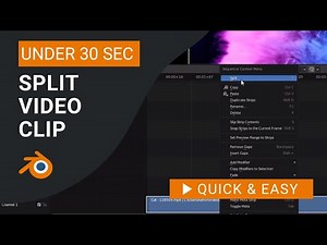 Blender Tutorial: How to Split Video Clip in Blender Video Editor