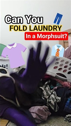 CAN YOU FOLD LAUNDRY IN A MORPHSUIT? #trending #youtubeshorts #shorts