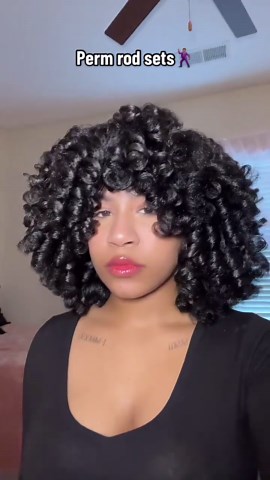 Stunning Curly Afro Hairstyles with Perm Rod Set