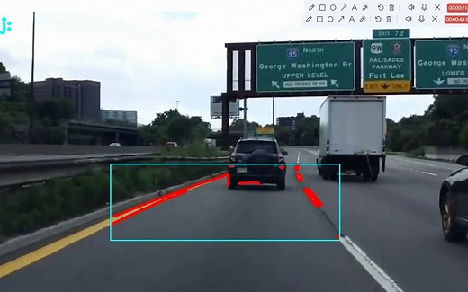 python opencv实现动态车道线的检测