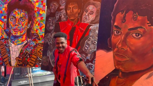 Atlanta artist from Gary, Indiana showcases larger-than-life Michael Jackson art