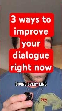 3 ways to improve your dialogue #improvewriting #writingtips #writingadvice #dialogue