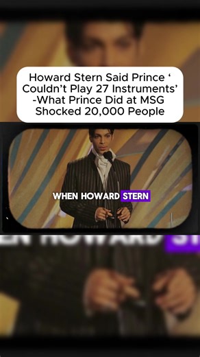Howard Stern Said Prince “Couldn’t Play 27 Instruments” — What Prince Did at MSG Shocked 20,000 People #HowardStern #Prince #MadisonSquareGarden #MusicLegend #LivePerformance