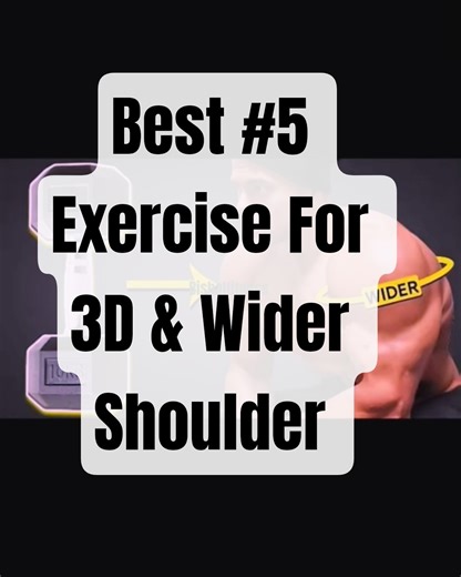 Best 5 Shoulder Exercises ( 3d and wider shoulders workout best in routine)