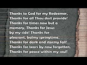 Thank to God for my Redeemer