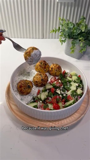 High Protein Greek Meatball Bowl | 69g | Air Fryer