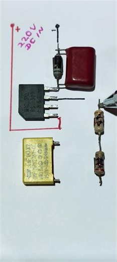 How to make//Universal LED light circuit//Output AC to DC LED Driver#electronic #youtubeshorts