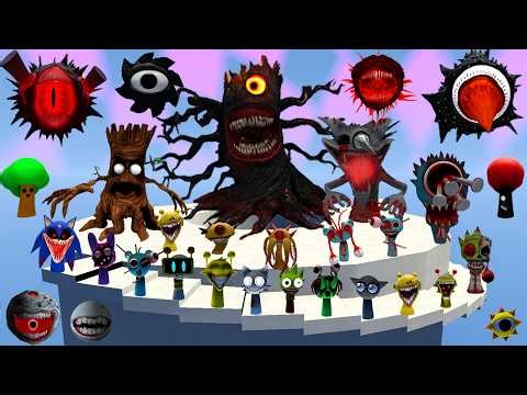 DESTROY SPRUNKI MR SUN MOON TREE FUN COMPUTER ALL PHASE in SKY TOWER in Garry's Mod