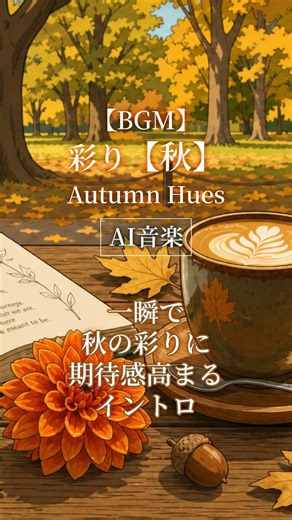 【AI音楽】一瞬で秋の彩りに期待感高まるイントロ【秋BGM / Autumn Lofi】#shorts #ai音楽 #秋BGM #オリジナル曲