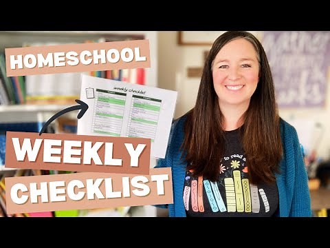 NEW Homeschool Student Weekly Checklist