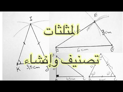 المثلثات : تصنيف و إنشاء