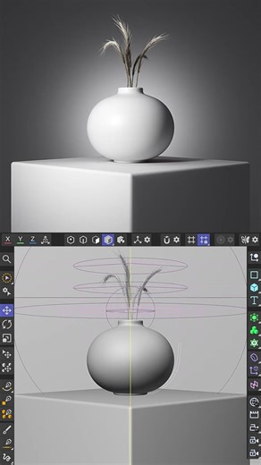The Art of Transformation — From Bowl to Vase #3d #animation #shorts