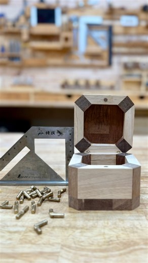 Seamless installation of barrel hinges and magnets in a unique box #woodworking #diy #fblifestyle | B-Star Crafts