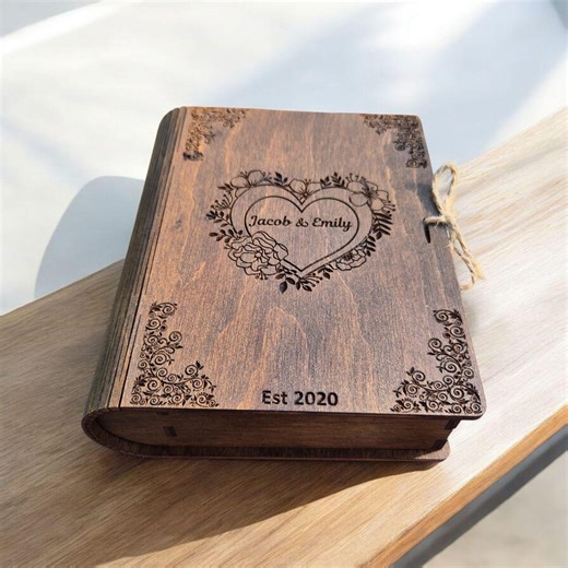 Personalized Engraved Keepsake Wood Chest, Happily Ever After Memory Box, Custom Engagement Gift - Etsy