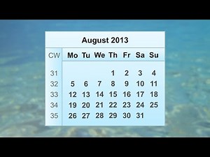 August 2013 Calendar
