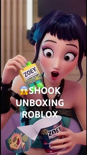 Wooow 😍😱Zoey unboxing toys in ROBLOX #zoey #cartoon #youtubeshorts