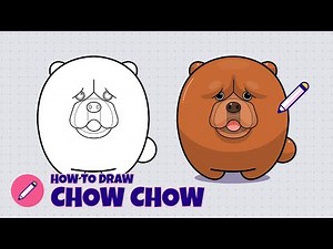 How to draw a Chow Chow? Step by step drawing tutorial for kids | Easy and simple drawing