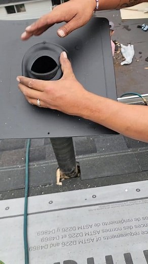 Plumbing boot install | Mr. Roofer