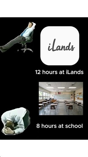12 hours on iLands. 8 hours at school.I fear this says too much about us 😭 #ilands #fyp #memes