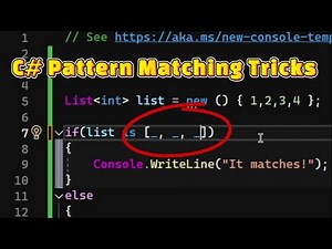 C# - Several Cool List Pattern Matching Tricks