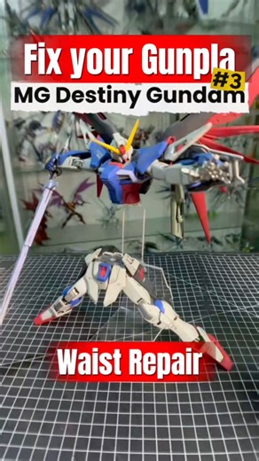 Fix Your Gunpla: MG Destiny Waist Connector Repair Tutorial (Repost) #GunplaRepair #FixYourGunpla #ModelKitRepair #GunplaRestoration #GunplaDoctor | Kogic's G Studios