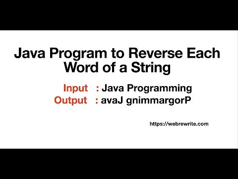 Java Program to Reverse each Word of a String