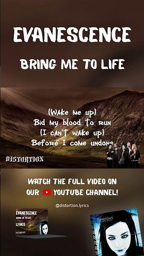 Evanescence - Bring Me To Life - Lyrics ⚡#shorts