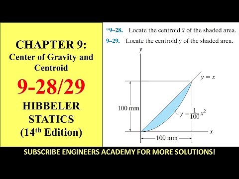 9-28 | Center of Gravity and Centroid | Chapter 9 ( Hibbeler Statics 14th ed ) Engineers Academy