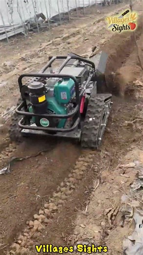 Remote-controlled rotary tiller, ridging and backfilling machine
