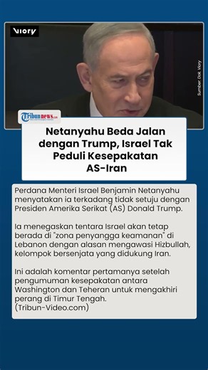 Terungkap! Netanyahu dan Trump Tak Sejalan Soal Iran, Israel Pilih Jalur Sendiri