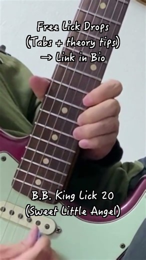B.B. King Lick 20 from Sweet Little Angel | Get the latest Free Lick Drop with TAB + theory.