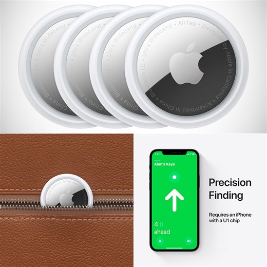 Don't Pay $99, Get an Apple AirTag 4-Pack for $69.99 Shipped Today