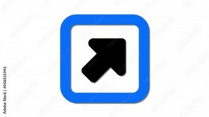 Animated motion for arrow-up-right icons bringing directional symbols to life, Arrow-up-right icons creating fluid motion in directional arrows .