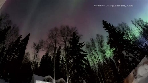Timelapse captures aurora dazzling Alaska's night sky