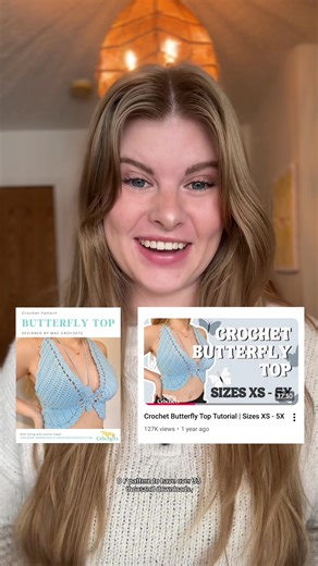 My free crochet pattern went absolutely viral with 33K downloads and 127K YouTube views🦋 here’s how I used Canva Pro to design both the pdf pattern and thumbnail. Free butterfly top is available now!✨ @Canva #canvalove #canvapro #digitalproducts #contentcreator #crochettok
