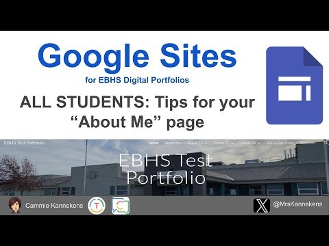 Google Sites Mini Tutorial -17- About Me Page