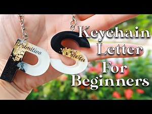 2 Color Epoxy Resin Keychain for Beginners | resin letters keychain | resin letter keychain tutorial