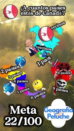 ¿A cuántos países estás de Canadá? #paisesdelmundo