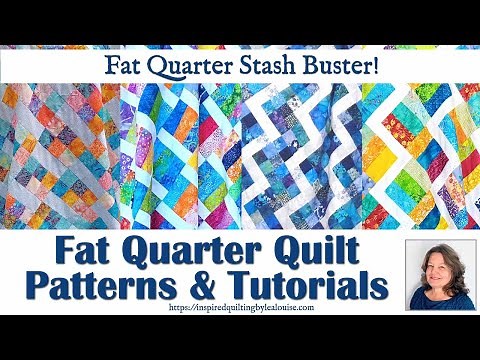 Four Fat Quarter Quilt Patterns| Four Rail Fence Quilt Block Tutorials| Fat Quarter Stash Quilting
