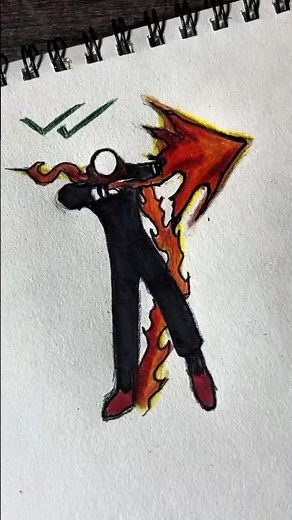 How to draw stickman body with fire power #howtodraw #stickman #art #drawing #sketch
