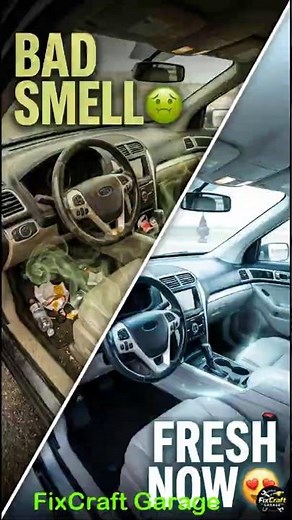 Remove Bad Smell from Your Car 🤢➡️😍 #diycarrepair #automobile #carrepair #carhacks #cheapcarfix