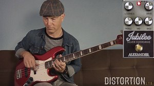 Our man Scot Alexander on the bass, tearing into the Alexander Jubilee Silver Overdrive for some gnarly 70's-style bass tones. Full vid: https://goo.gl/5xE38t | Distortion Ltd