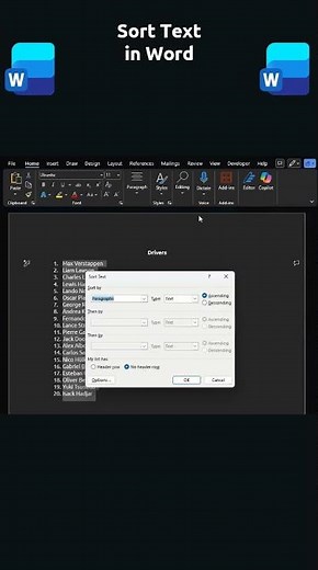Sort ANY List Alphabetically in Word! (Hidden Feature)