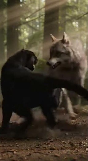 Panther vs Wolf Fight
