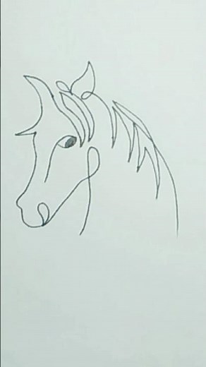 How to Draw a Realistic Horse Head #shortvideo