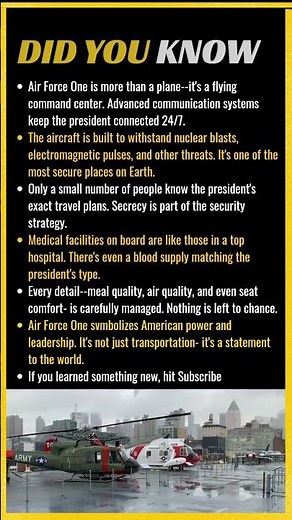 Air Force One Secrets They Don’t Tell You | Part 2 ✈️🇺🇸 | #Amazing Facts #USPresident #AircraftFacts