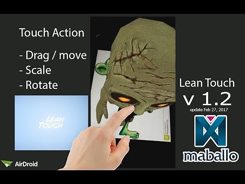 Augmented Reality: Scale and Move Object Using New Lean Touch v1.2