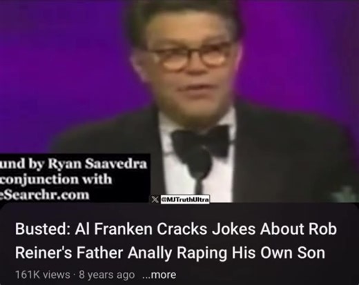 This should be disturbing for most, except for the Satanic occult. This is their religion. #Pagans #Pedos #RitualPractices #KhazarianMafia #Illuminati 👇 President Trump’s reaction to Rob Reiner makes a lot more sense now… In 2000, Al Franken roasted Rob Reiner during the New York Friars Club and what he said was very disturbing. — The apple I’m sure didn’t fall far from the tree. Hollywood is a very dark world. https://rumble.com/v733bh6-president-trumps-reaction-to-rob-reiner-makes-a-lot-more-