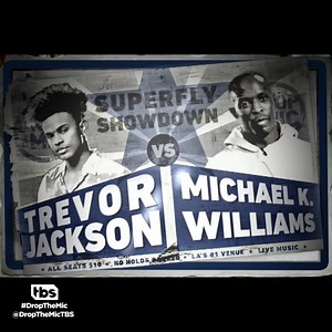 Co-stars Michael K. Williams and Trevor Jackson showed off their Superfly Movie rhymes in this Drop The Mic battle. | TBS Network